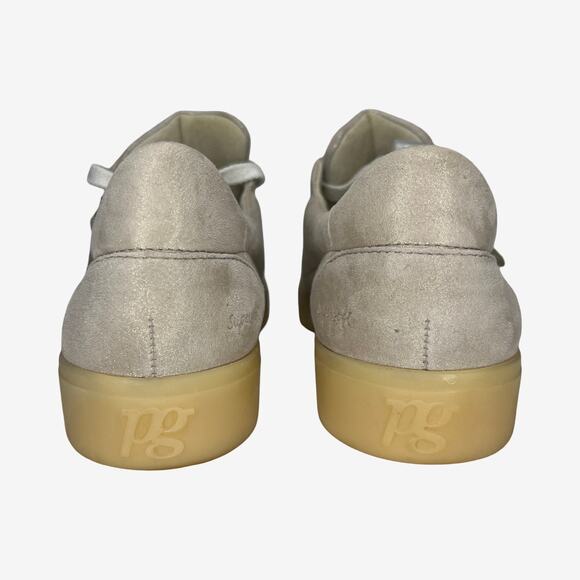 Paul Green Super Soft Leather Sneakers UK 7 ≈ US 9.5 Beige Metallic Suede - Picture 9 of 12
